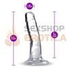 Dildo con sopapa transparente